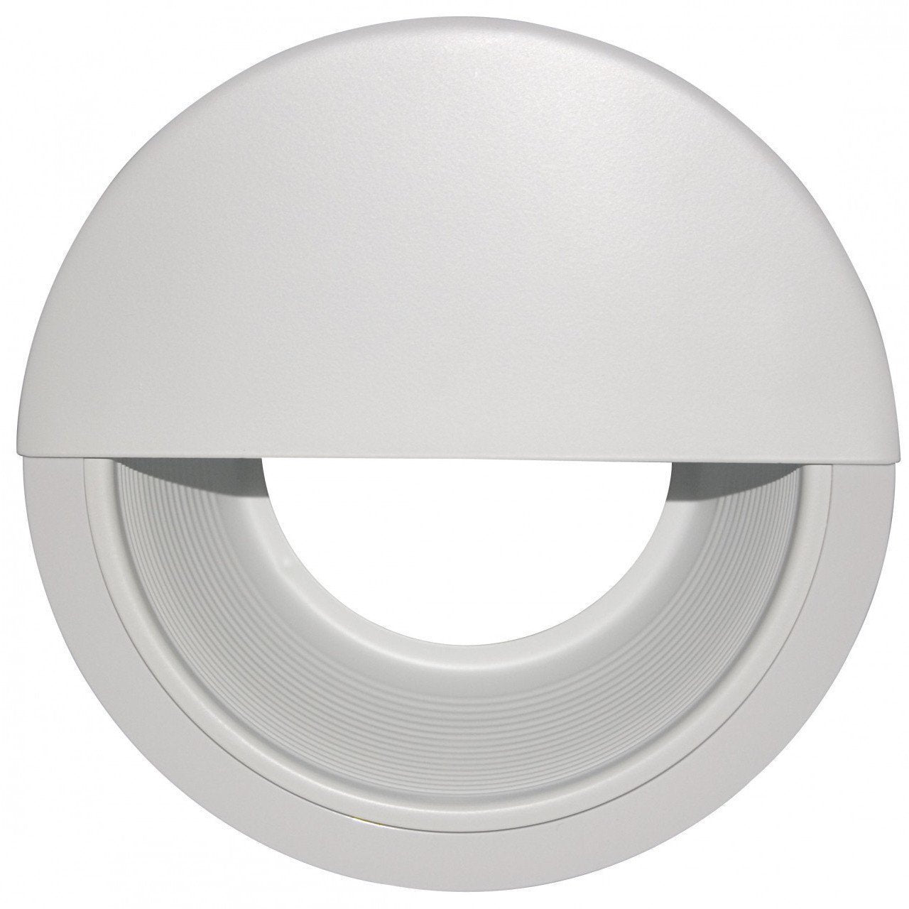 6 Inch - White Stepped Baffle Wall Wash Trim - White Ring - R/PAR30 Four Bros Lighting