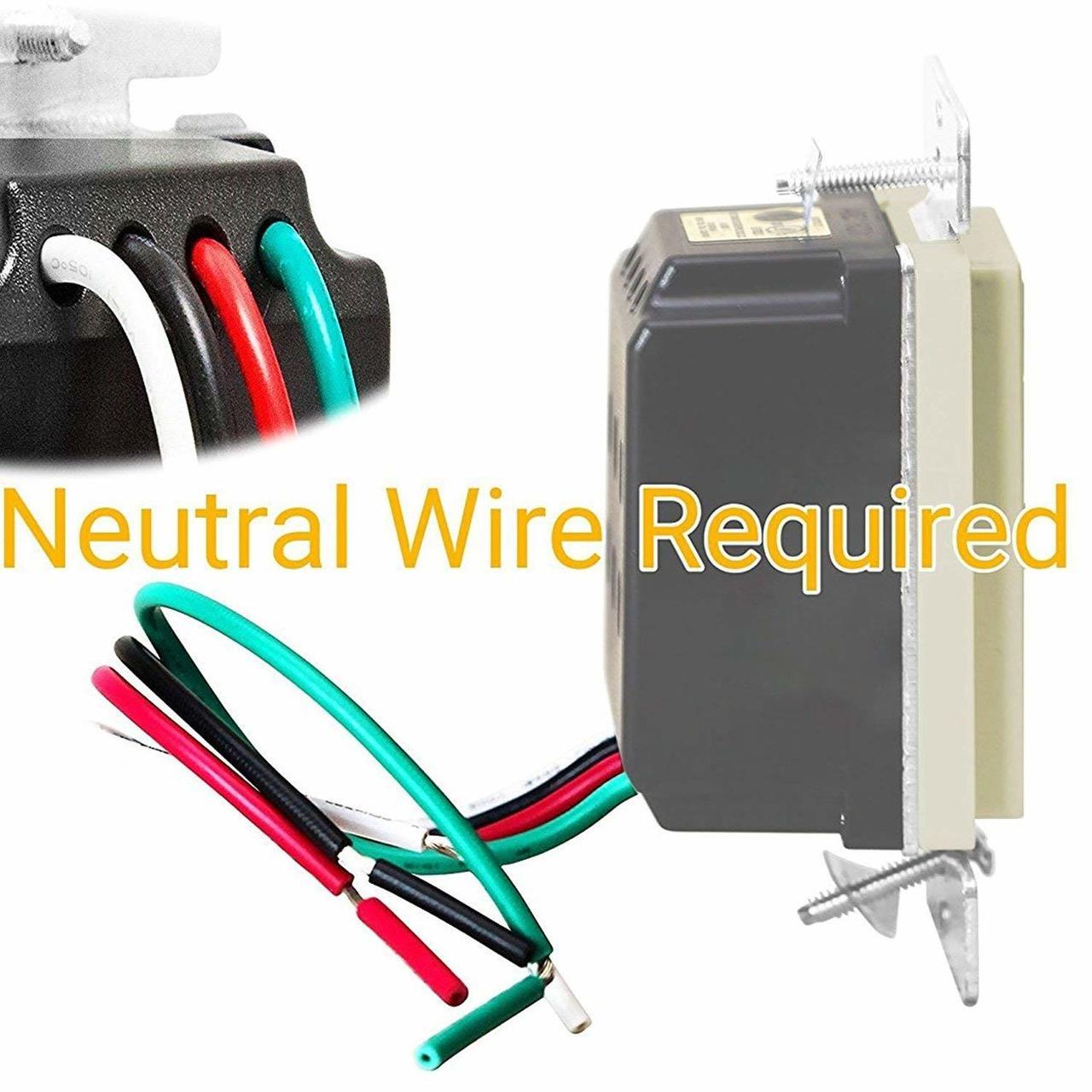 7 Days Digital in-Wall Programmable Timer Switch, Single Pole, Ivory