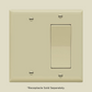 2-GANG COMBINATION WALL PLATE, ONE BLANK, ONE DECORA, IVORY Four Bros Lighting
