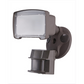 LED Security Flood Light, 1 Light, Motion Sensor, Bronze, Dual Color Temperature, 5000K & 3000K