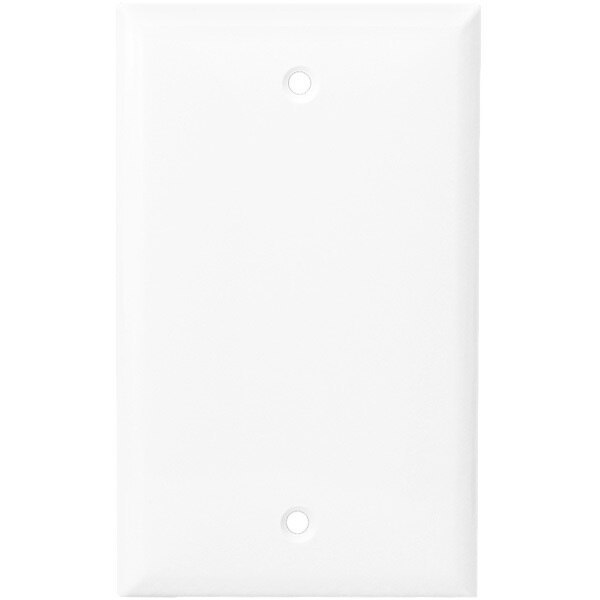 Blank Wall Plate - White - 1 Gang Oversize Four Bros Lighting