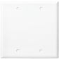 Blank Wall Plate - White - 2 Gang Mid Size Four Bros Lighting