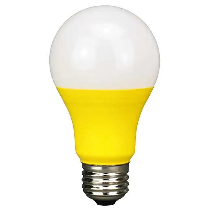 LED Colored Bulb - 5 Watt A-Bulb - Yellow/Bug Light Four Bros Lighting